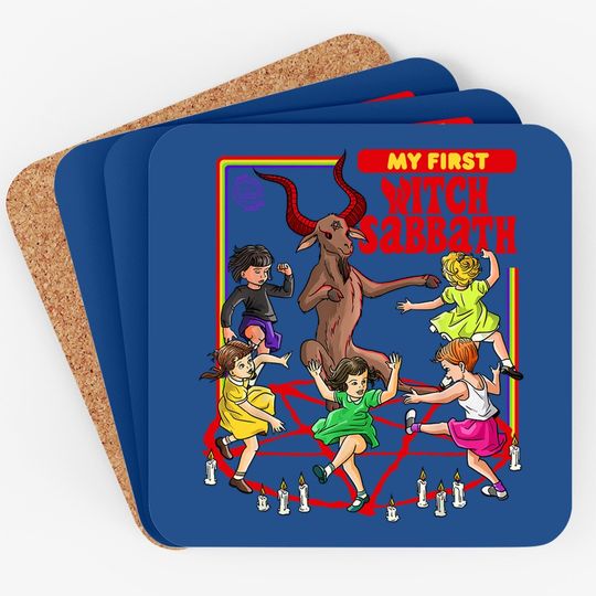 My First Witch Sabbath Dance Witchcraft Coaster