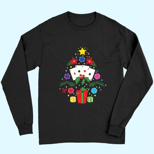 Poker Christmas Tree Funny Gift Classic Long Sleeves