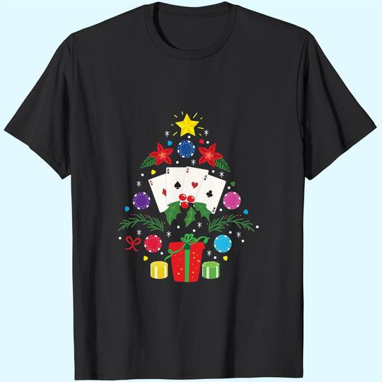 Poker Christmas Tree Funny Gift Classic T-Shirts