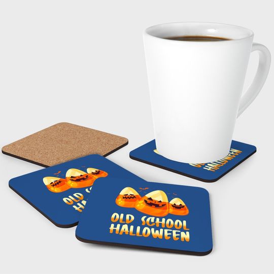 Old School Halloween Candy Corn Coaster