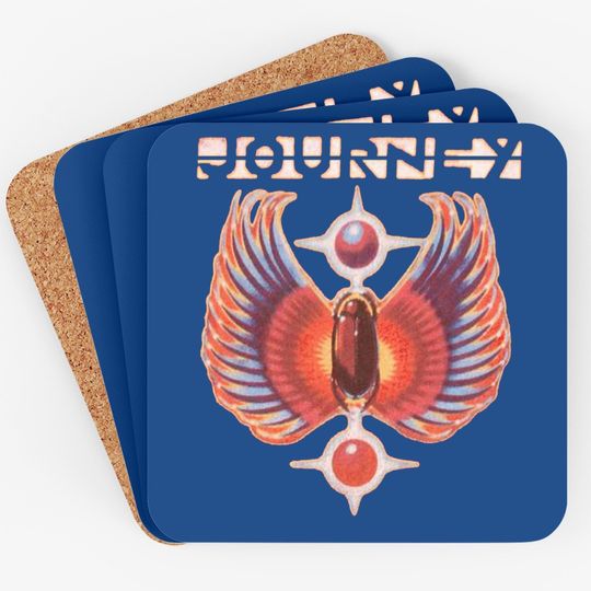 Journey Rock Band Music Group Colored Wings Logo Coaster