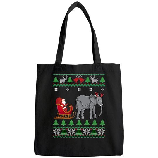 Elephant Reindeer Santa's Sleigh Classic Bags
