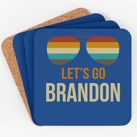Let's Go Brandon Retro Vintage Sunglasses Coaster