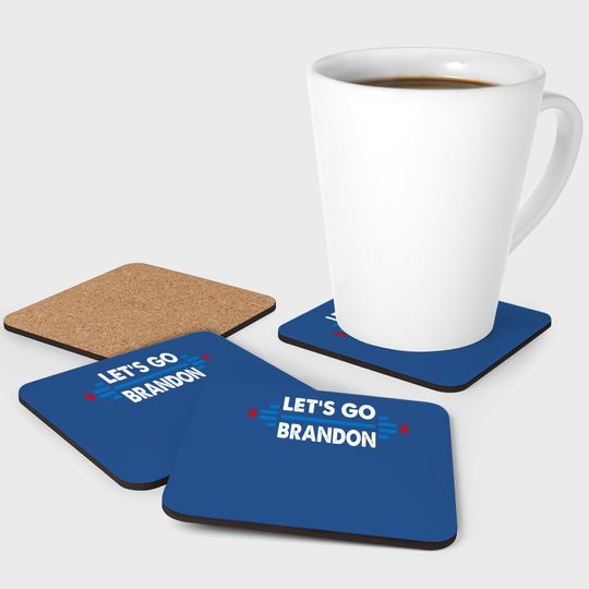 Let's Go Brandon Conservative Anti Liberal Us Flag Coaster