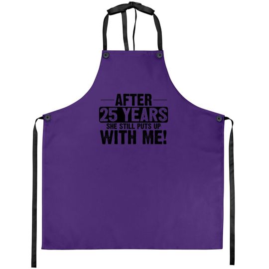 25th Anniversary 25 Years Marriage Husband Apron