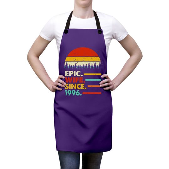 25th Wedding Anniversary Gift Epic Wife Since 1996 Apron