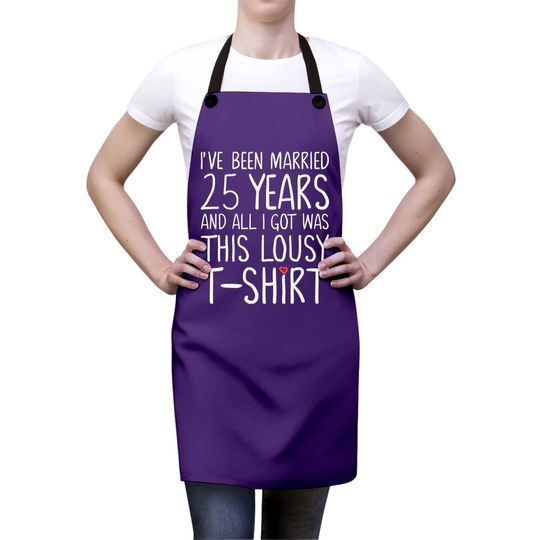 25th Wedding Anniversary Gift For Her, Spouse Wife & Husband Apron