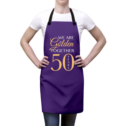 Romantic Apron For Couples - 50th Wedding Anniversary Premium Apron
