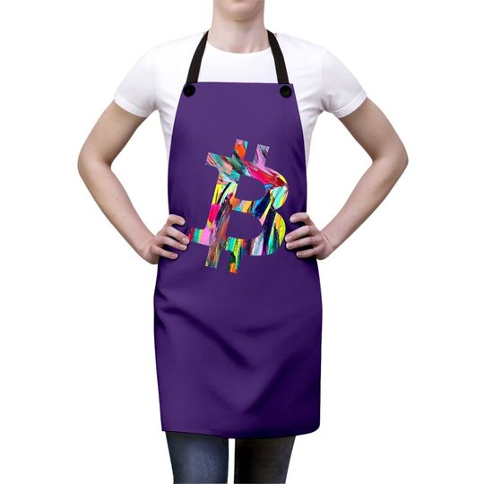 Painted Bitcoin Apron