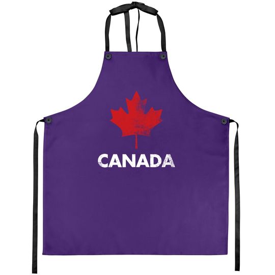 Vintage Retro Canadian Maple Leaf Apron Canada Flag Apron