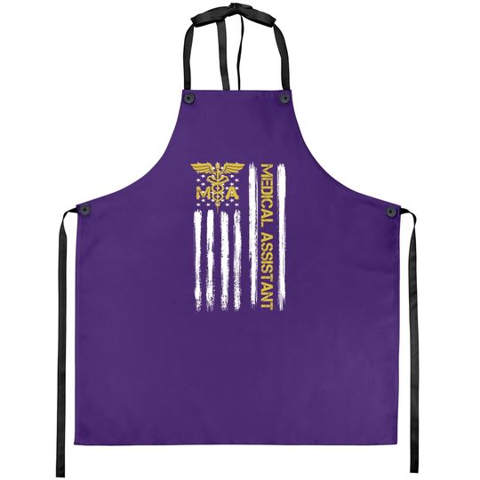 American Flag Patriotic Certified Medical Assistant Ma Gift Apron