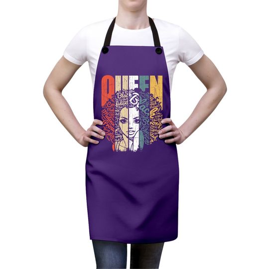 African American Apron For Educated Strong Black Woman Queen Apron