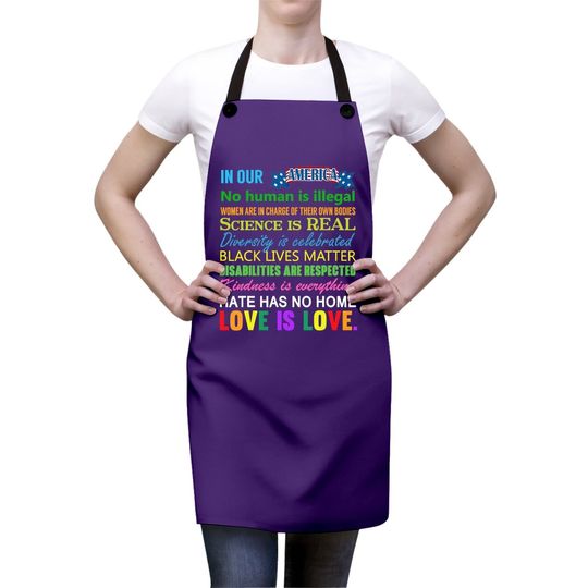 Science Is Real Black Lives Matter Apron Gay Pride Kindness Apron