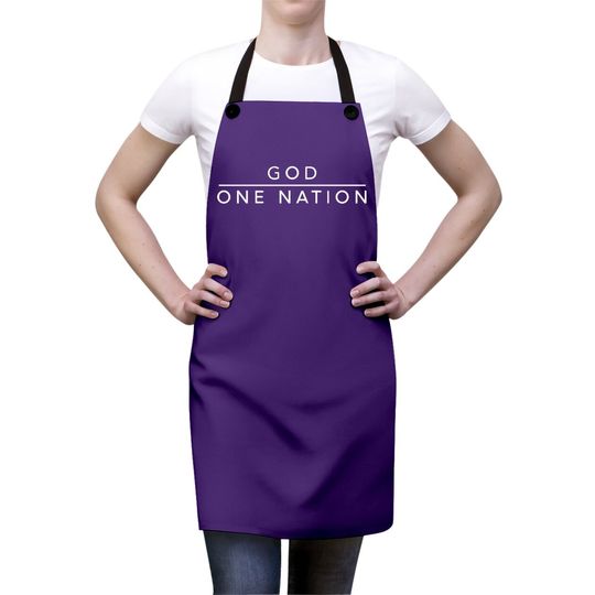 One Nation Under God Line Art Patriotic Christian Apron