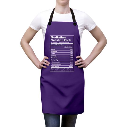 Godfather Nutritional Facts Funny Family Gift From Godchild Apron