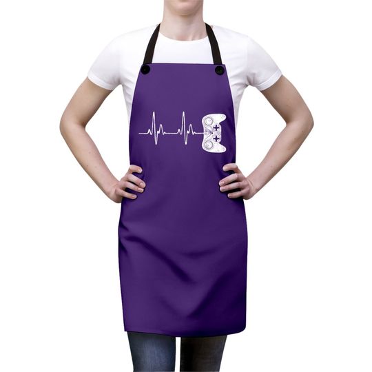 Gamer Heartbeat Apron Video Game Lover Gift Apron Apron