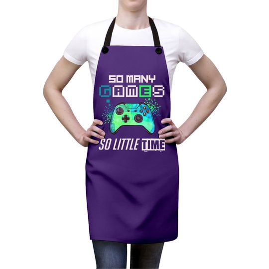 So Many Video Games Gift For Gamer Esport Apron