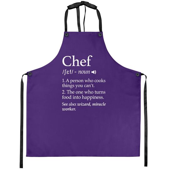 Chef Definition Funny Line Saying Cook Cooking Gifts Chefs Apron