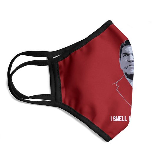 I Smell Hippies | Funny Ronald Reagan Conservative Merica Usa Face Mask