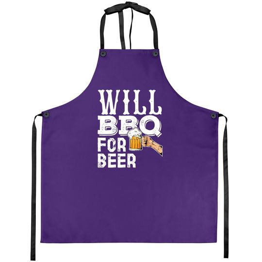 Funny Bbq Grilling Apron Gift For Will Bbq For Beer