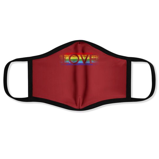 Gay Pride Rainbow Love Face Mask