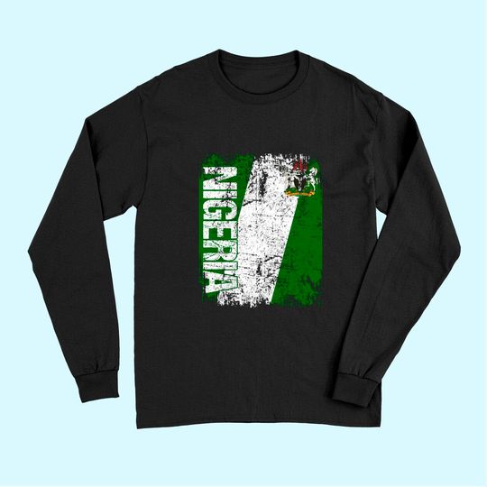 Discover NIGERIA Flag Vintage Distressed NIGERIA Long Sleeves