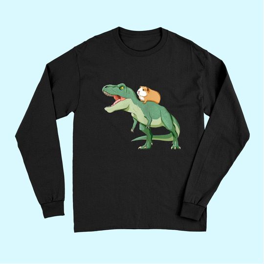Pig Riding T Rex Dinosaur Long Sleeves