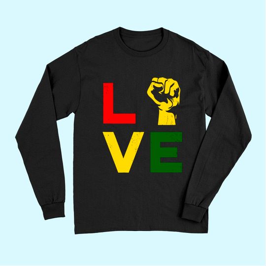 Vintage Love Emancipation Day Melanin Black Pride Long Sleeves