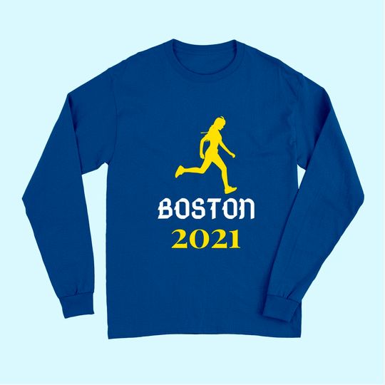 Discover Boston 2021 Running Marathon Training In Progress Runner Long Sleeves