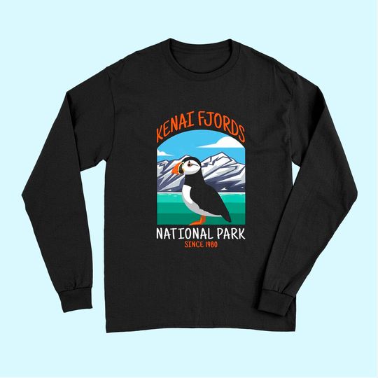 Kenai Fjords National Park US Puffin Bird Alaska Long Sleeves