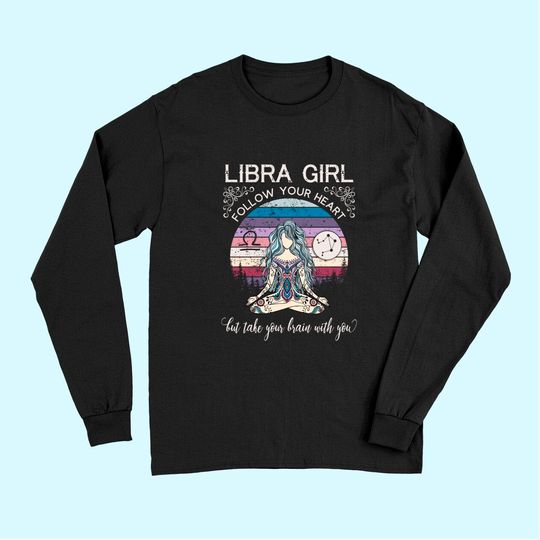 Libra Girl Retro Zodiac Long Sleeves
