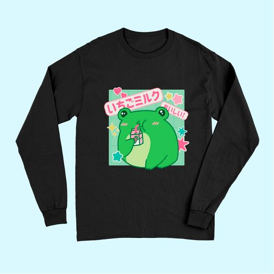 Discover Cottagecore Frog Strawberry Retro 90s Kawaii Aestheti Long Sleeves