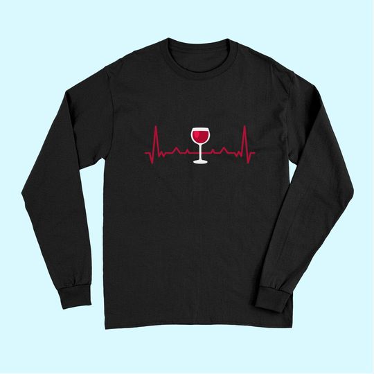 Wine Lover Heartbeat Long Sleeves