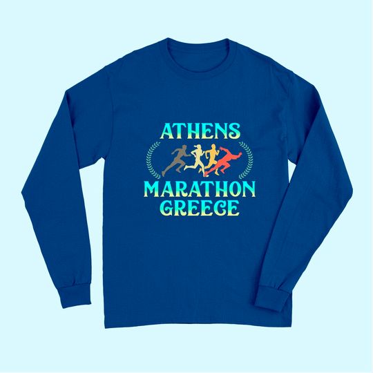 Discover Athens Marathon Greece Greek Running Training Acropolis Long Sleeves