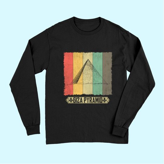 Discover Giza Pyramids Ancient Egyptian Architecture Long Sleeves