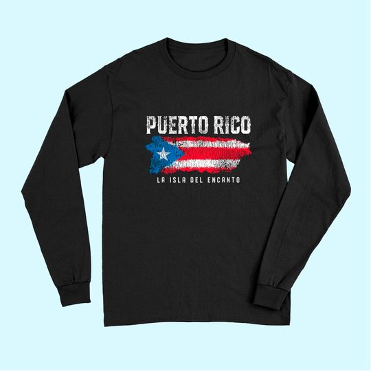Puerto Rico Island Flag Long Sleeves