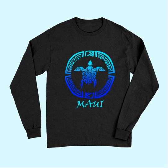 Discover Maui Vintage Tribal Turtle Long Sleeves