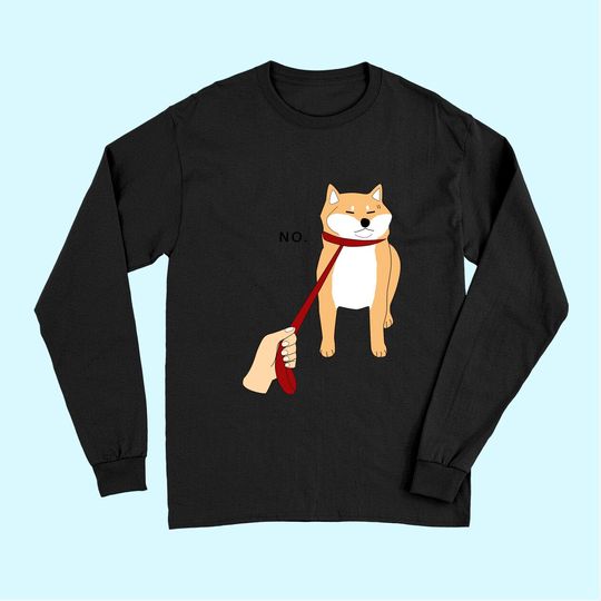 Shiba Inu Nope Doge Meme Long Sleeves
