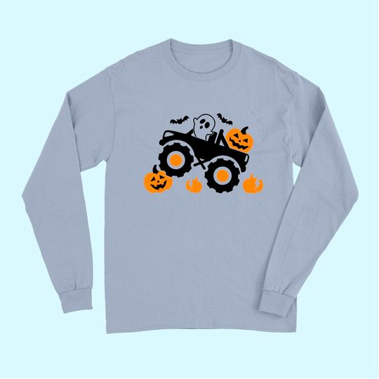 Pumpkin Monster Truck Halloween Long Sleeves