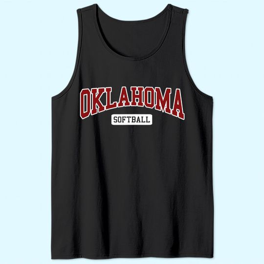 Oklahoma Softball Classic Retro Style Softball Player Tank Top