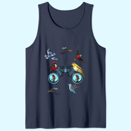 Birdwatching Bird Nerd Great Bird Watcher Tank Top Binoculars