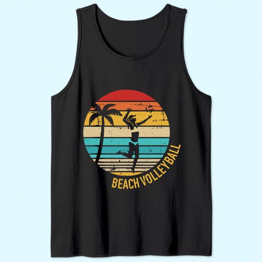Beach volleyball vintage retro Tank Top