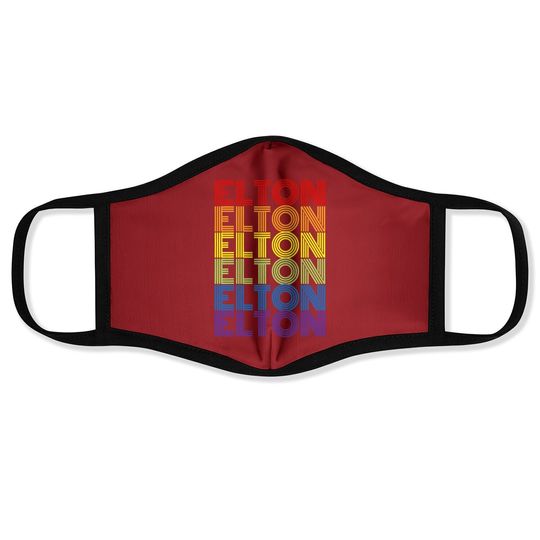 Retro Style Elton Rainbow Face Mask