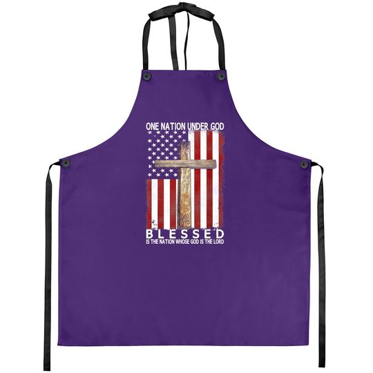 One Nation Under God Christian Jesus Apron