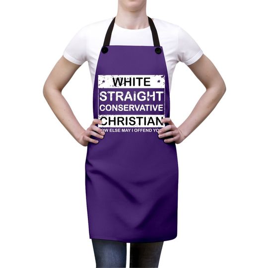 White Straight Conservative Christian Apron