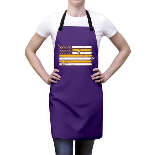 Beekeeper Patriotic American Flag Honeycomb Apron