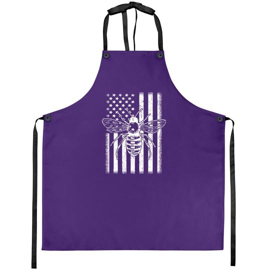 American Flag Honey Bee Honeycomb Beekeeper Beekeeping Apron