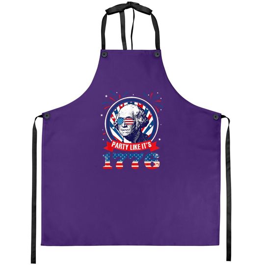Party Like It Is 1776 4th Of July George Washington Apron