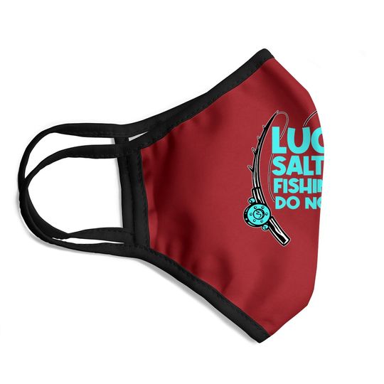 Lucky Saltwater Fishing Design Angler And Fisherman Face Mask