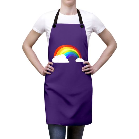 Rainbow Apron - Shiny Rainbow In The Clouds
